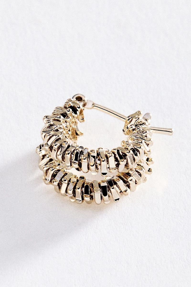 Textured Double Hoop Earrings