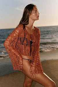By Anthropologie Crochet Cardigan