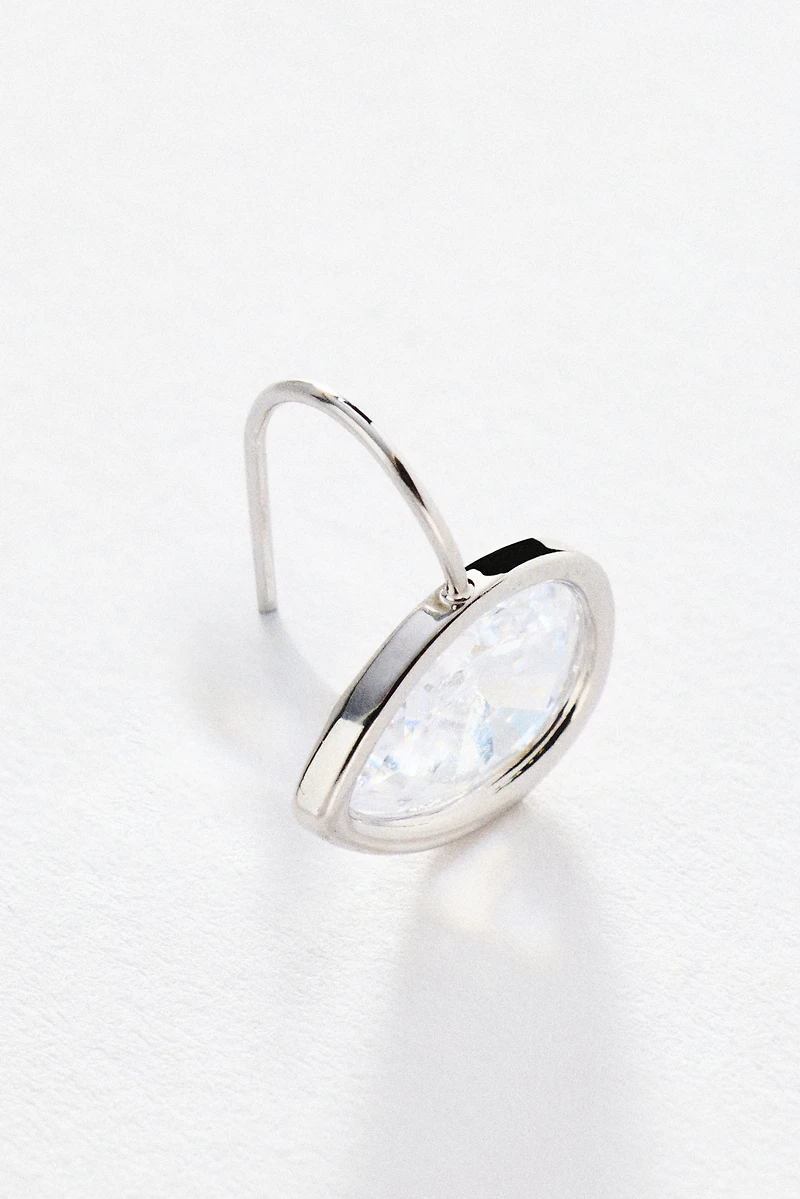 Pear Crystal French Hook Earrings