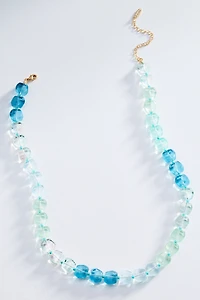 Multi-Color Resin Beaded Necklace