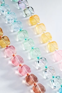 Multi-Color Resin Beaded Necklace