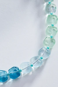 Multi-Color Resin Beaded Necklace