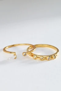 Stacked Adjustable Rings, Set of 2
