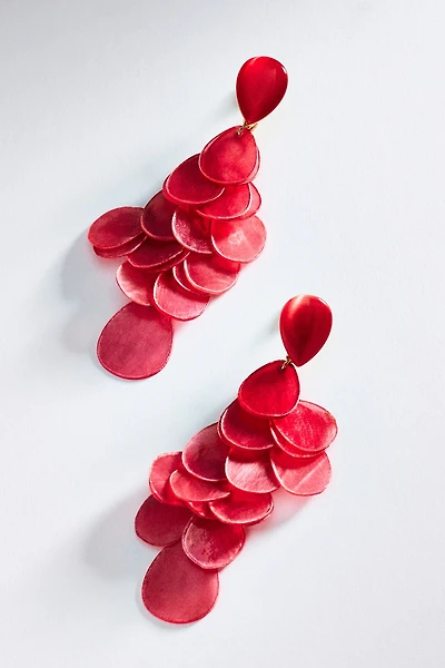 Paillette Cluster Drop Earrings