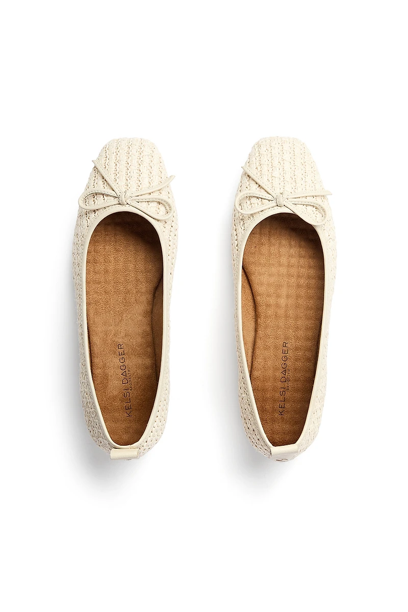 Kelsi Dagger Brooklyn Frankie Raffia Ballet Flats