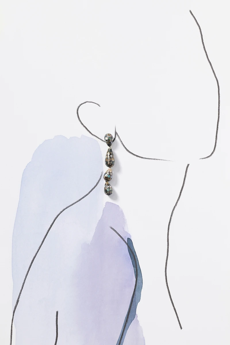 Disco Shell Drop Earrings