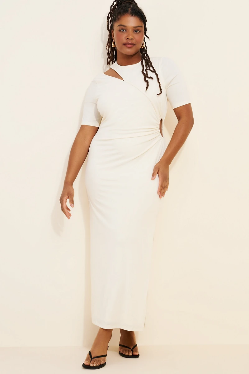 Eloquii Cutout Detail Knit Maxi Dress