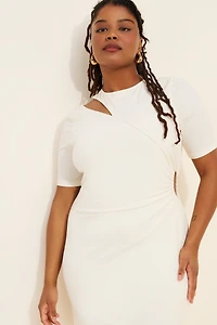 Eloquii Cutout Detail Knit Maxi Dress