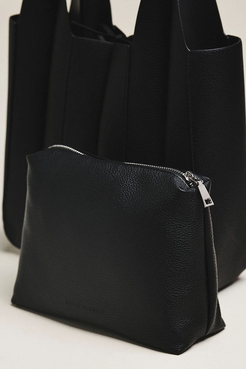 Melie Bianco Quilted Vegan Leather Harper Tote Bag