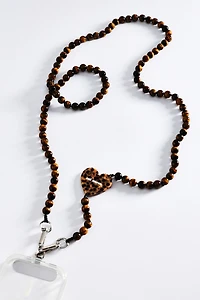 Solar Eclipse Hand-Painted Crossbody Phone Chain