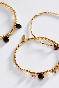 Stretch Stone Bracelets, Set of 3