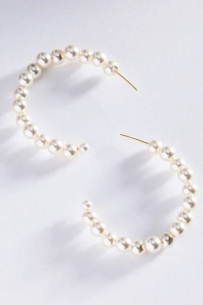 Small Pearl Hoop Earrings