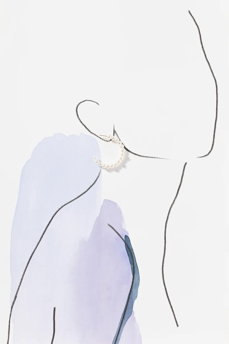 Small Pearl Hoop Earrings