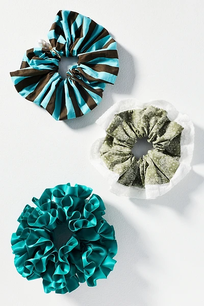 Textured Scrunchies, Set of 3