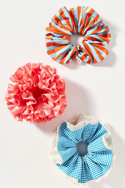 Textured Scrunchies, Set of 3