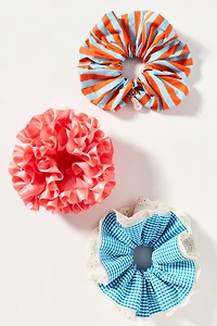 Textured Scrunchies, Set of 3