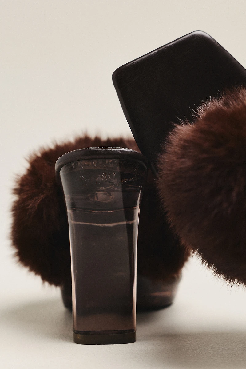 Jeffrey Campbell Delusions Faux Fur Heels