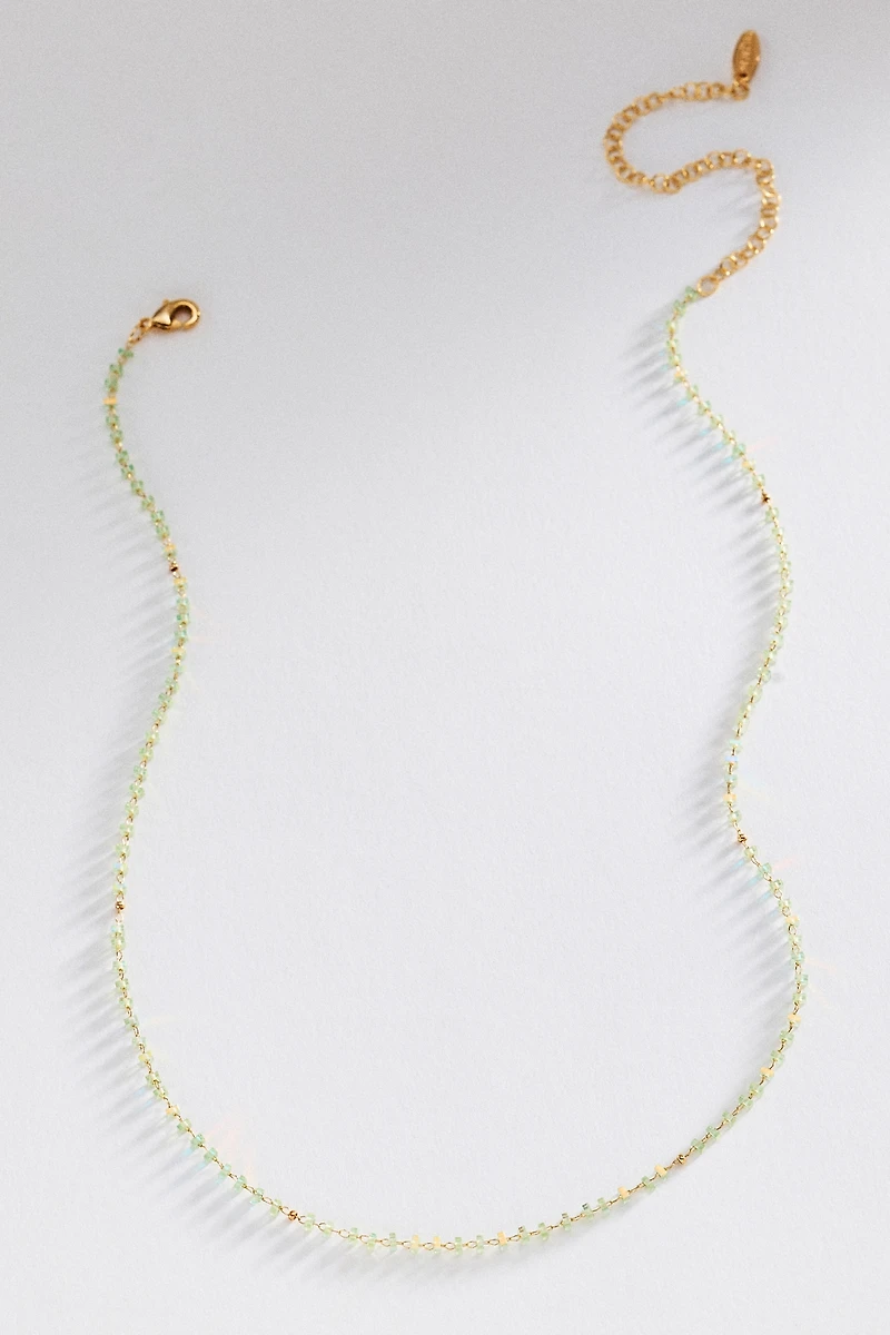 Multi-Color Delicate Beaded Necklace
