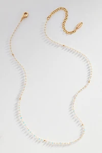 Multi-Color Delicate Beaded Necklace