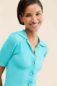 Current Air Knit Collared Midi Dress