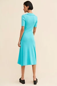 Current Air Knit Collared Midi Dress