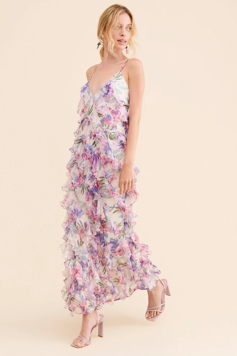 BHLDN Jia Ruffle Maxi Dress