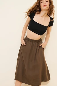 Alex Mill Maddie Linen Midi Skirt