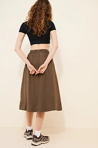 Alex Mill Maddie Linen Midi Skirt