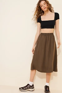 Alex Mill Maddie Linen Midi Skirt
