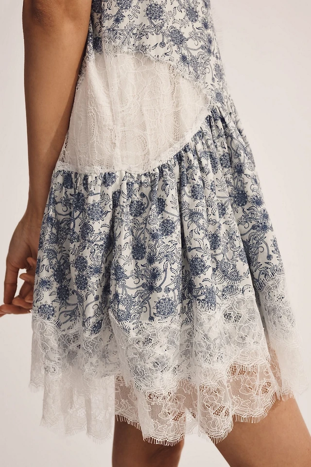 by anthropologie sleeveless poplin lace mini dress Sleeveless Lace Mini Dress