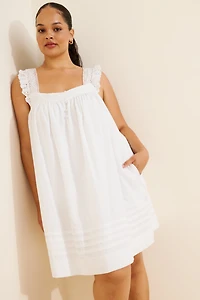 Sleeveless Poplin Mini Dress