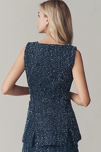 Maeve Needle-Punched Denim Vest