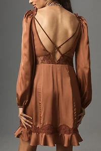 Silky Lace Mini Dress