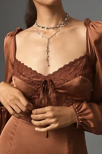 Silky Lace Mini Dress
