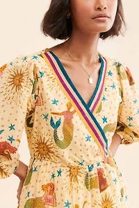 FARM Rio V-Neck Mermaid Mini Dress
