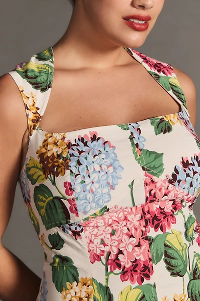 Floral Printed Cutout Midi Dress