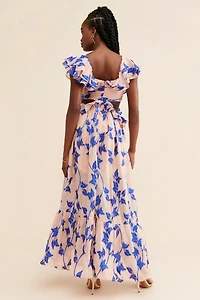 Not So Serious by Pallavi Mohan Floral Ruffled High-Low Dress