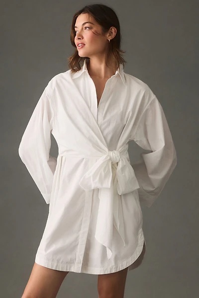 Maeve Tie-Waist Mini Shirt Dress