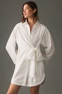 Maeve Tie-Waist Mini Shirt Dress