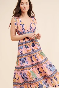 FARM Rio Seashell Tapestry Midi Dress