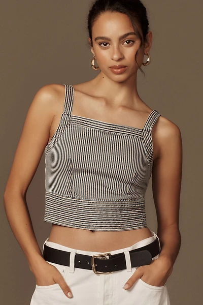 Pilcro Nika Cropped Denim Tank