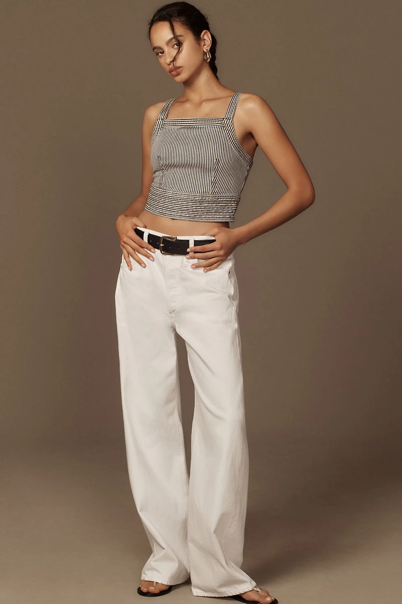 Pilcro Nika Cropped Denim Tank