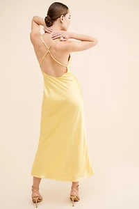 If By Sea Satin Slip Maxi Dress