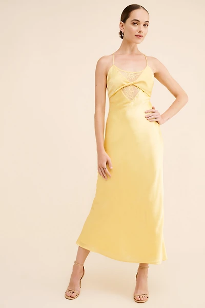 If By Sea Satin Slip Maxi Dress