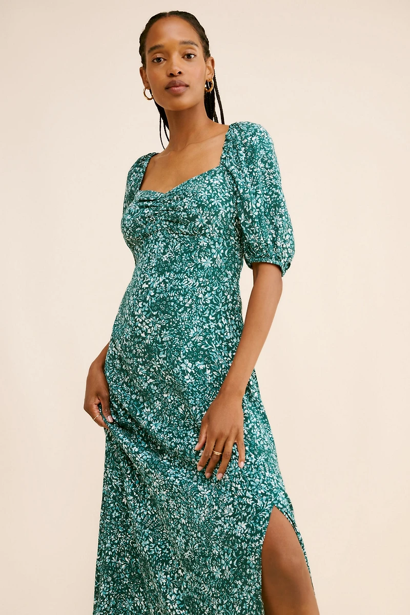 Madewell Ditsy Sweetheart Midi Dress