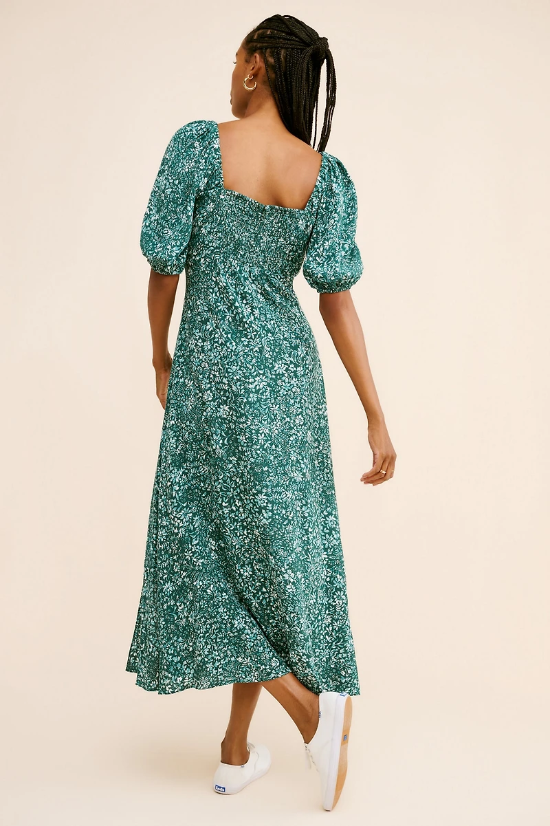 Madewell Ditsy Sweetheart Midi Dress