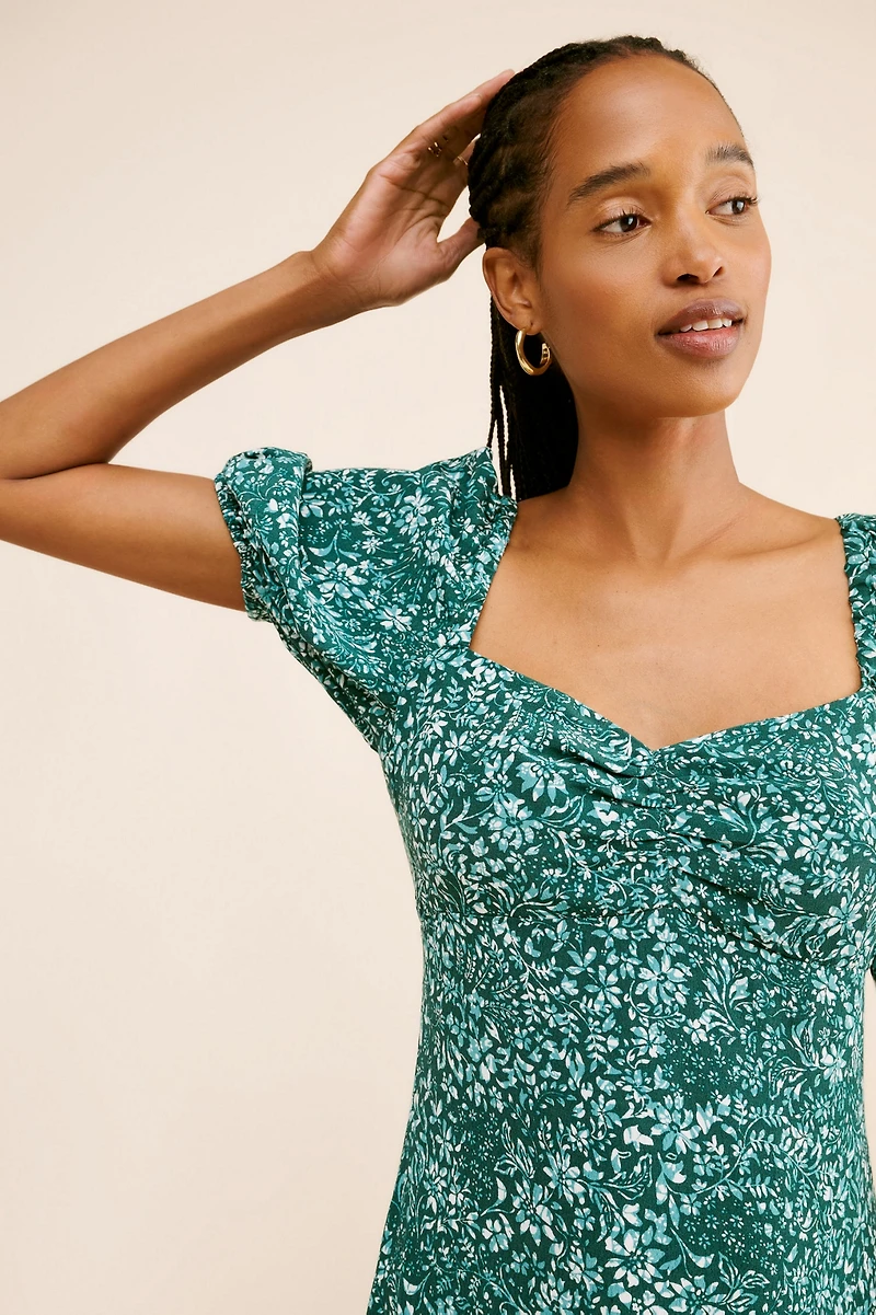 Madewell Ditsy Sweetheart Midi Dress