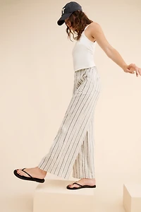 Little Lies Georgie Linen Stripe Pants