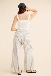 Little Lies Georgie Linen Stripe Pants
