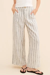 Little Lies Georgie Linen Stripe Pants